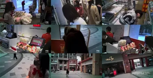 冯珊珊户外透明JK装购物秀-截图2