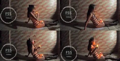 推特网红冯珊珊户外天台体验